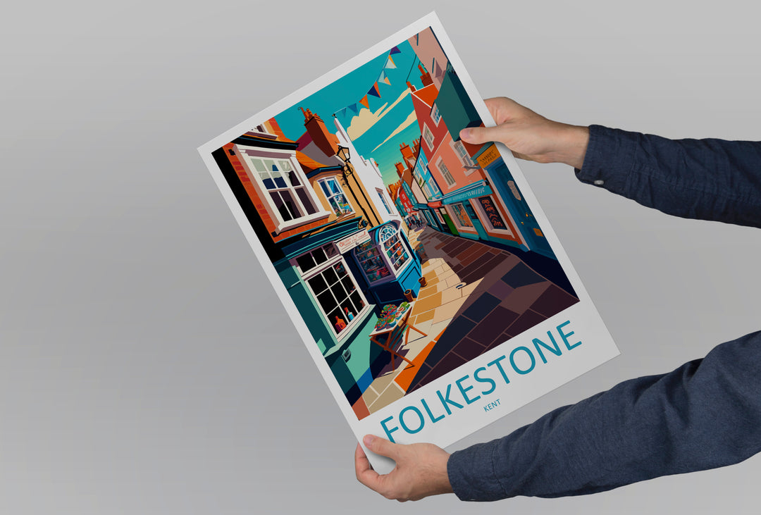 Folkestone England Travel Poster