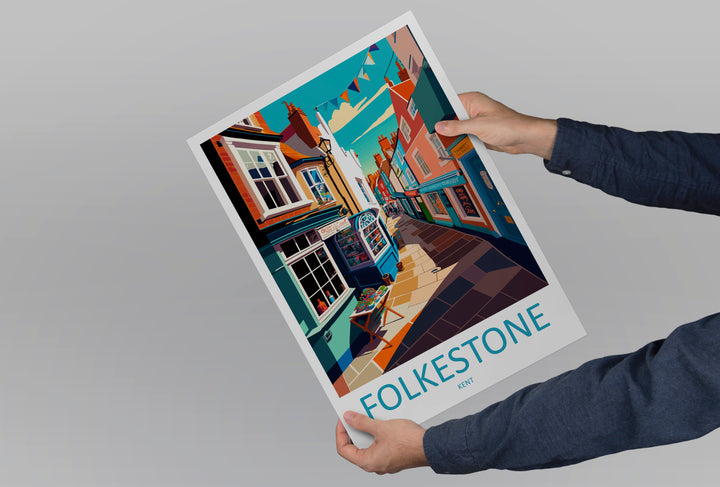 Folkestone England Travel Poster
