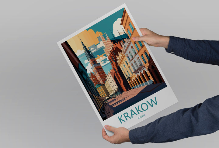 Krakow Poland Travel Poster