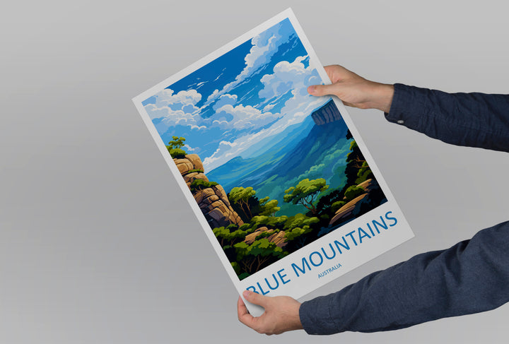 Blue Mountains Australia Travel Poster