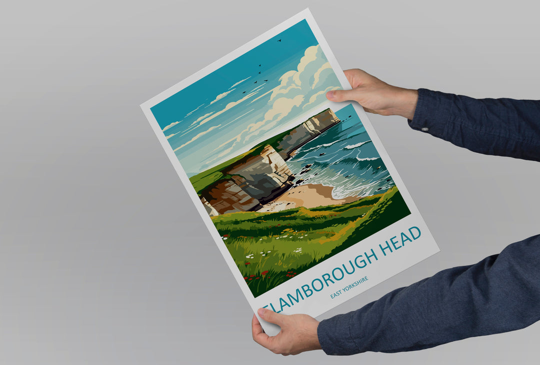 Flamborough England Travel Poster