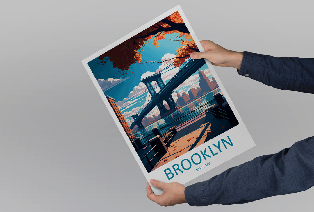 Brooklyn New York USA Travel Poster