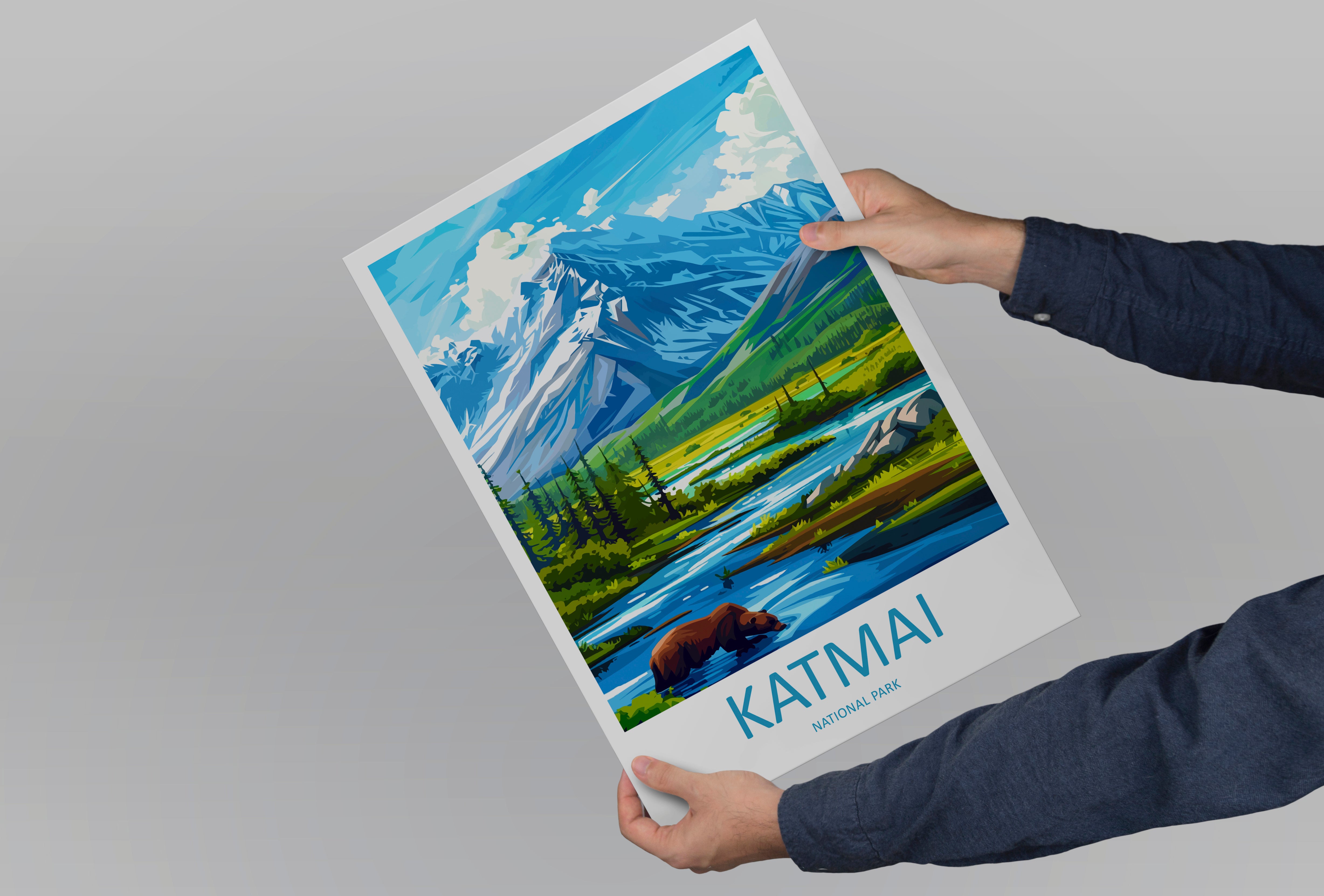 Katmai US National Park Travel Print