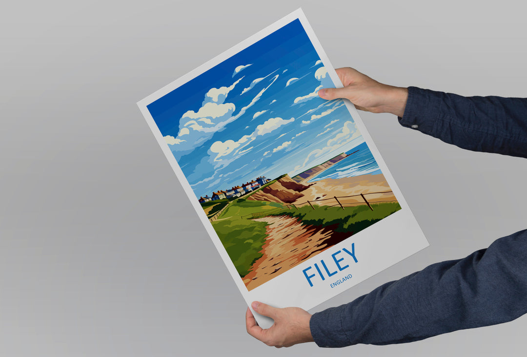 Filey England Travel Poster