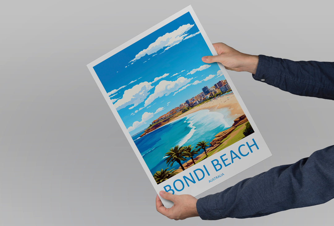 Bondi Beach Australia Travel Poster
