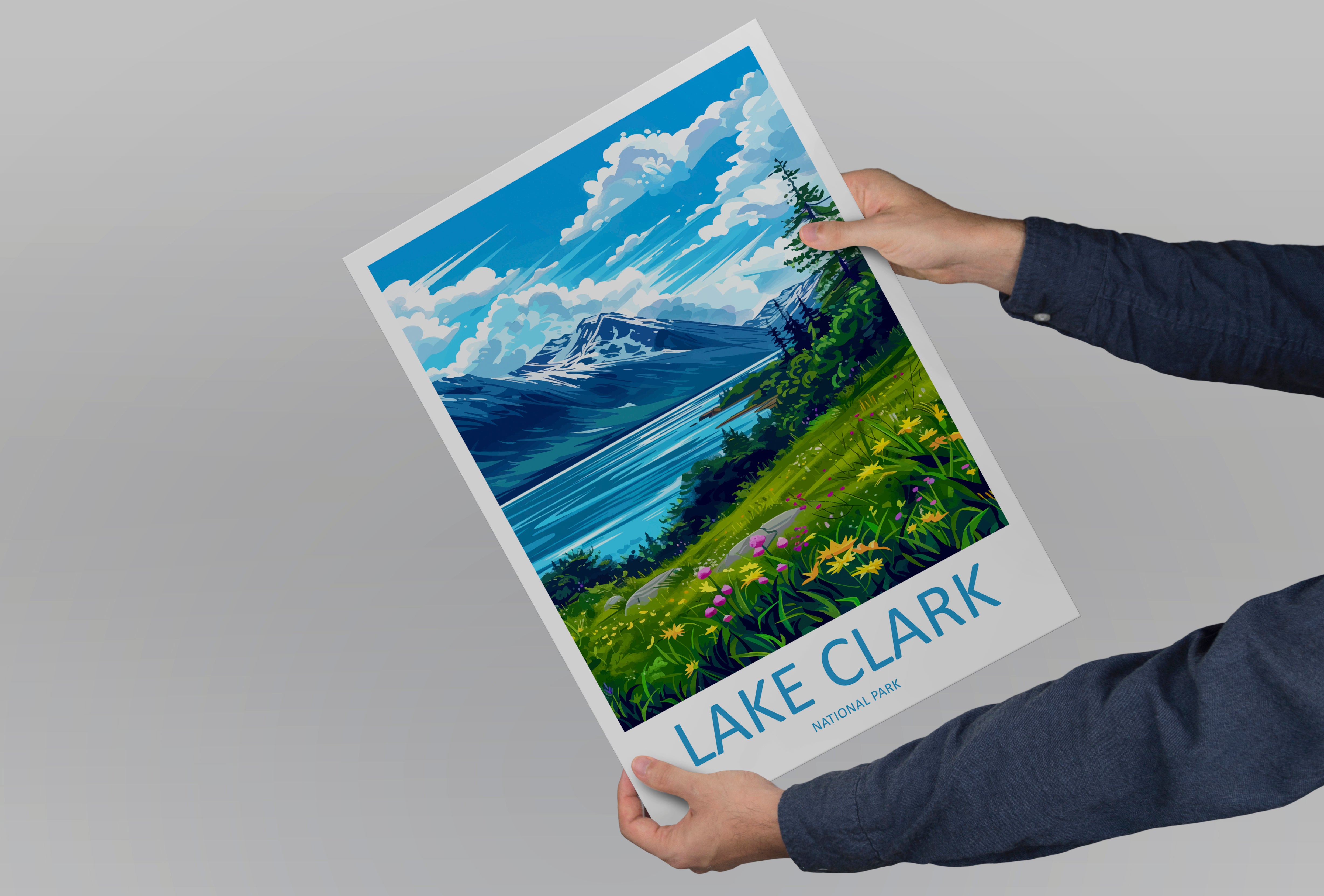 Lake Clark US National Park Travel Print