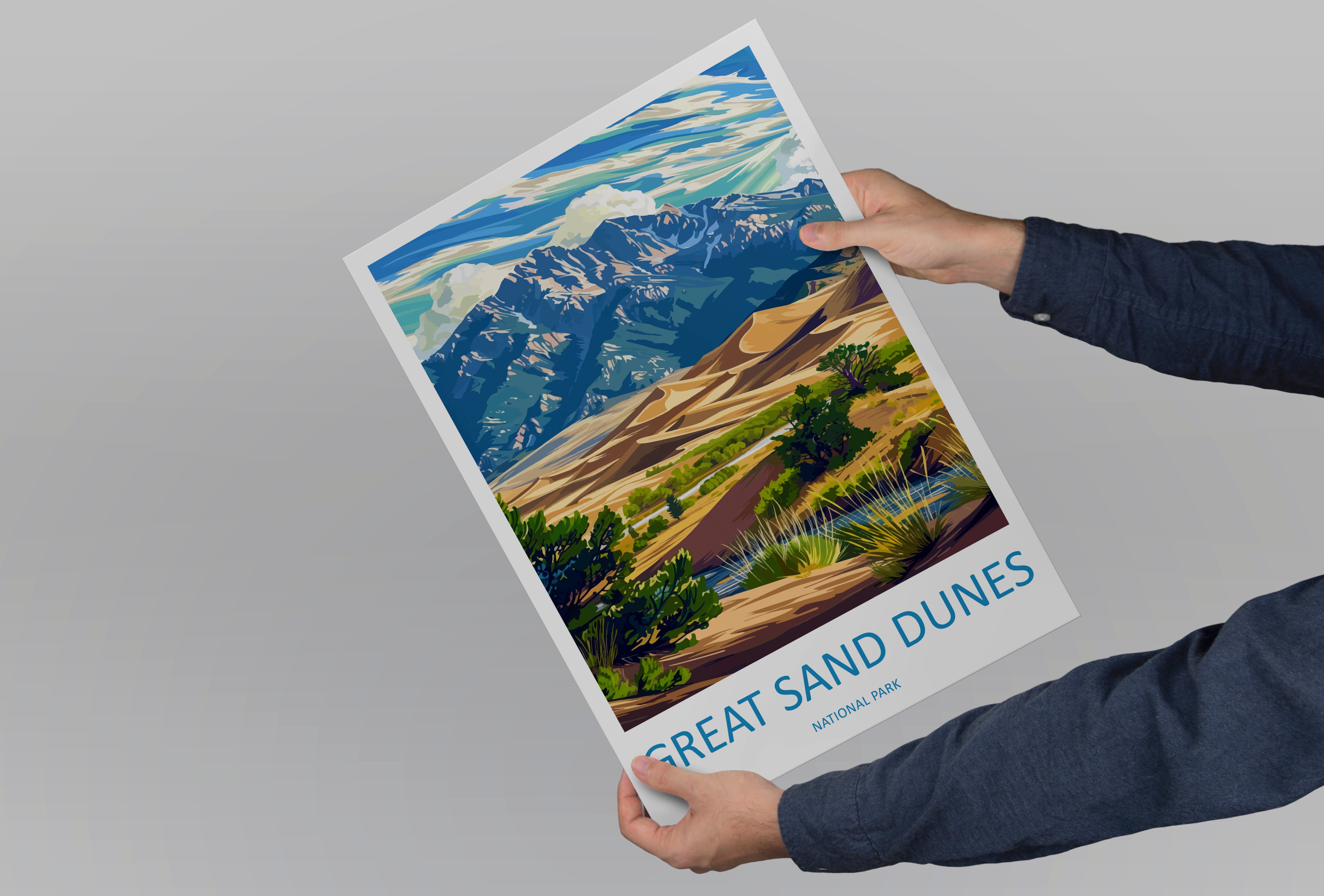 Great Sand Dunes US National Park Travel Print