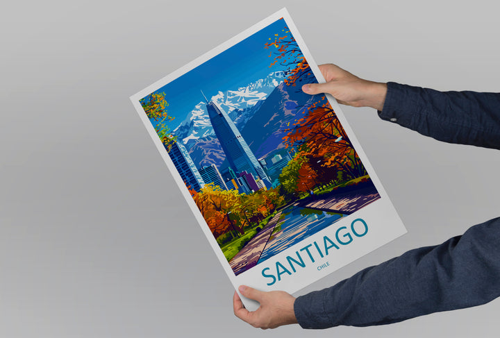 Santiago Chile Travel Poster