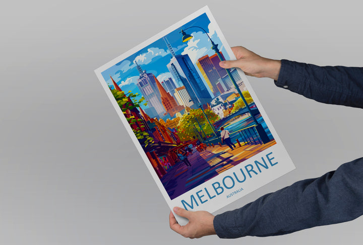 Melbourne Australia Travel Poster