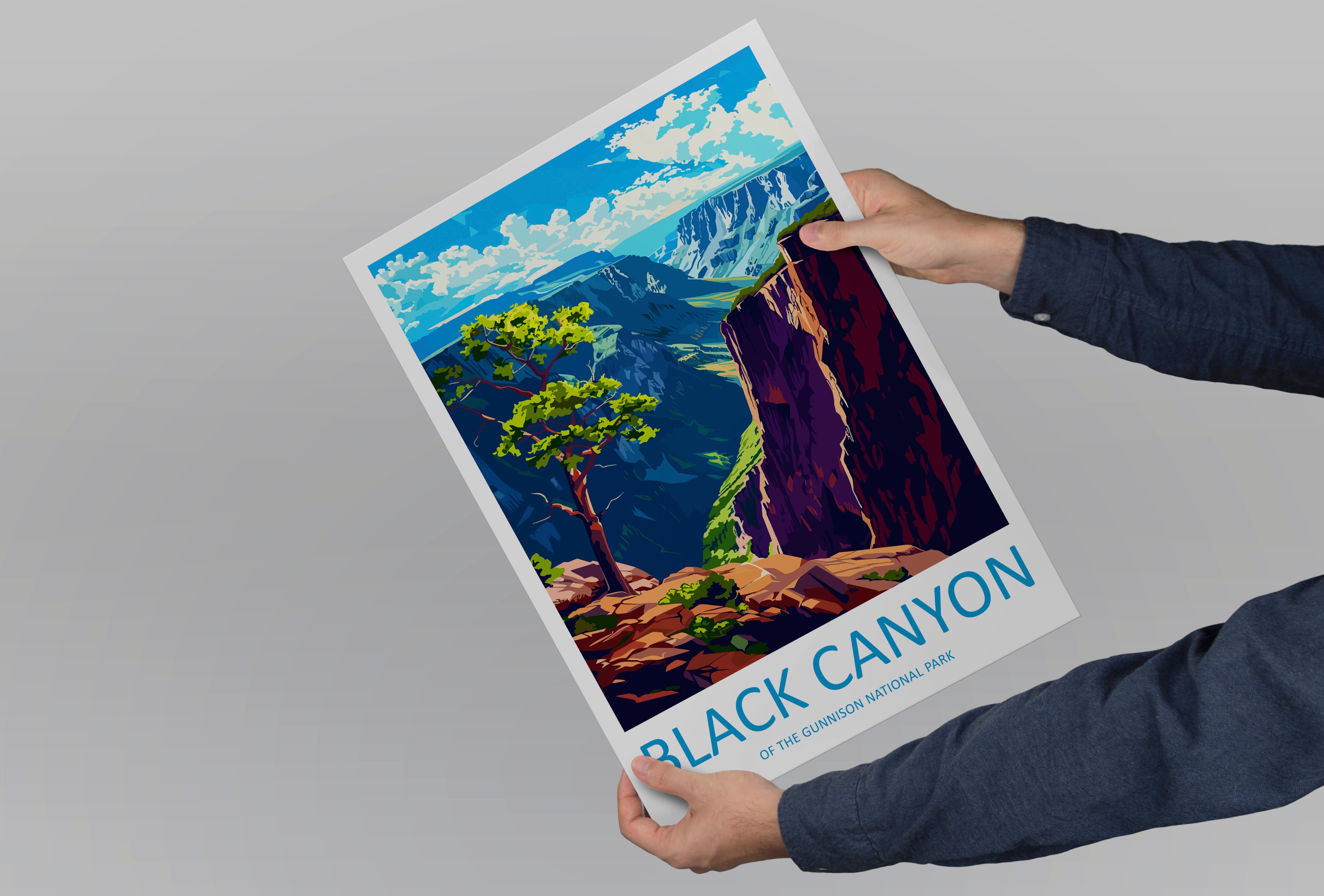 Black Canyon of the Gunnison US National Park Travel Print