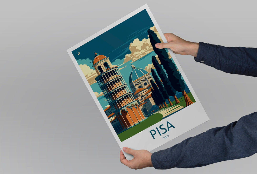 Pisa Italy Travel Poster