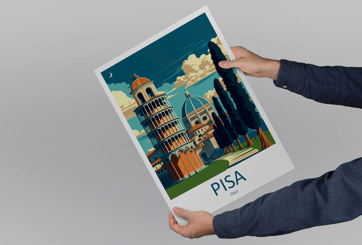 Pisa Italy Travel Poster