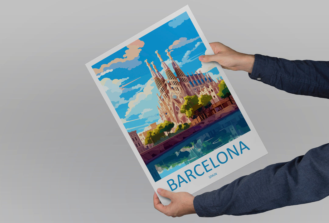 Barcelona Spain Travel Poster