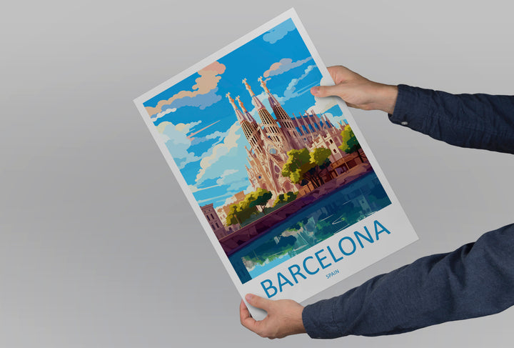 Barcelona Spain Travel Poster