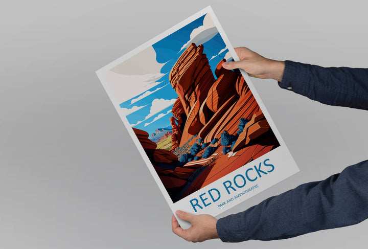 Red Rocks Park And Amphitheatre USA Travel Poster
