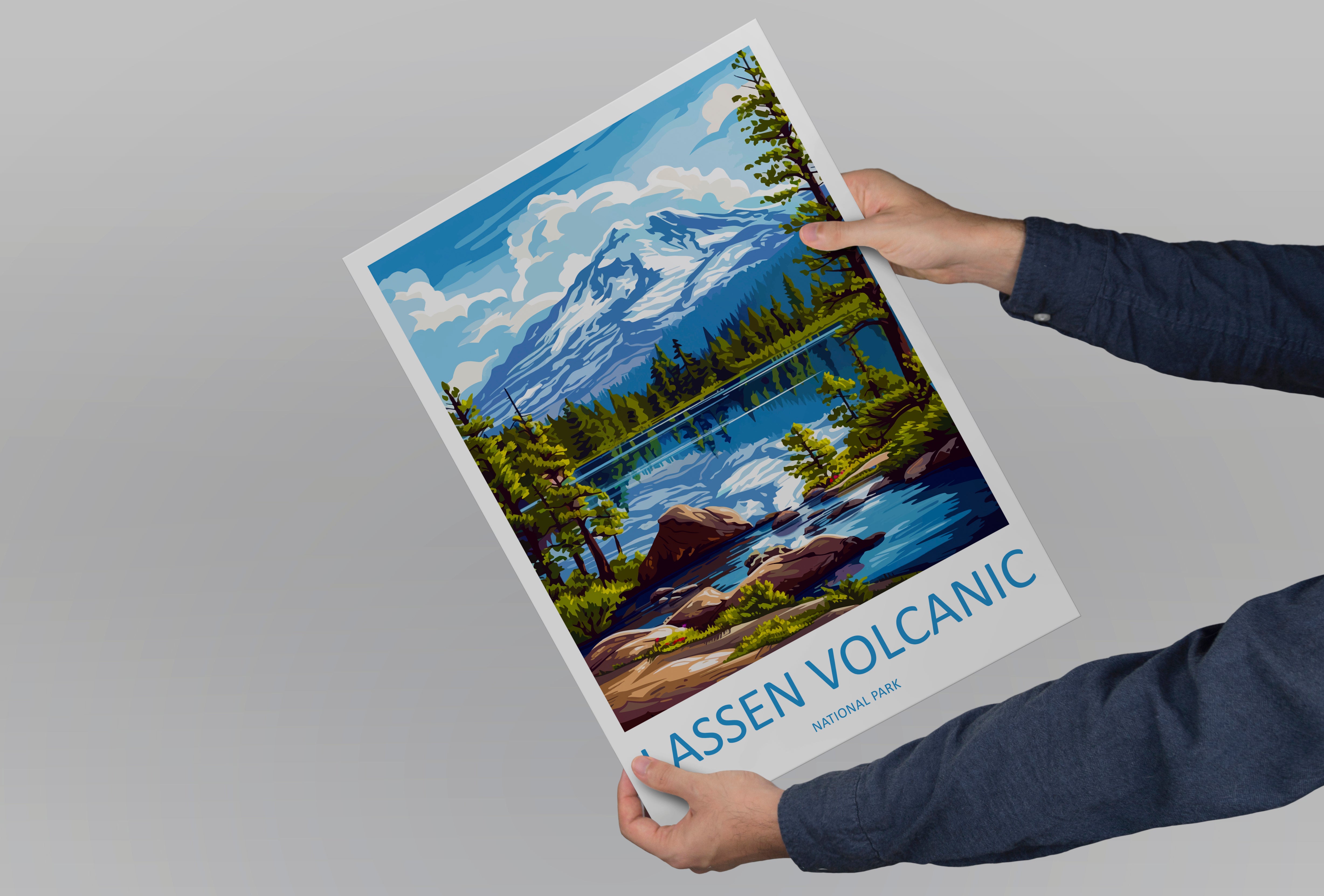 Lassen Volcanic US National Park Travel Print