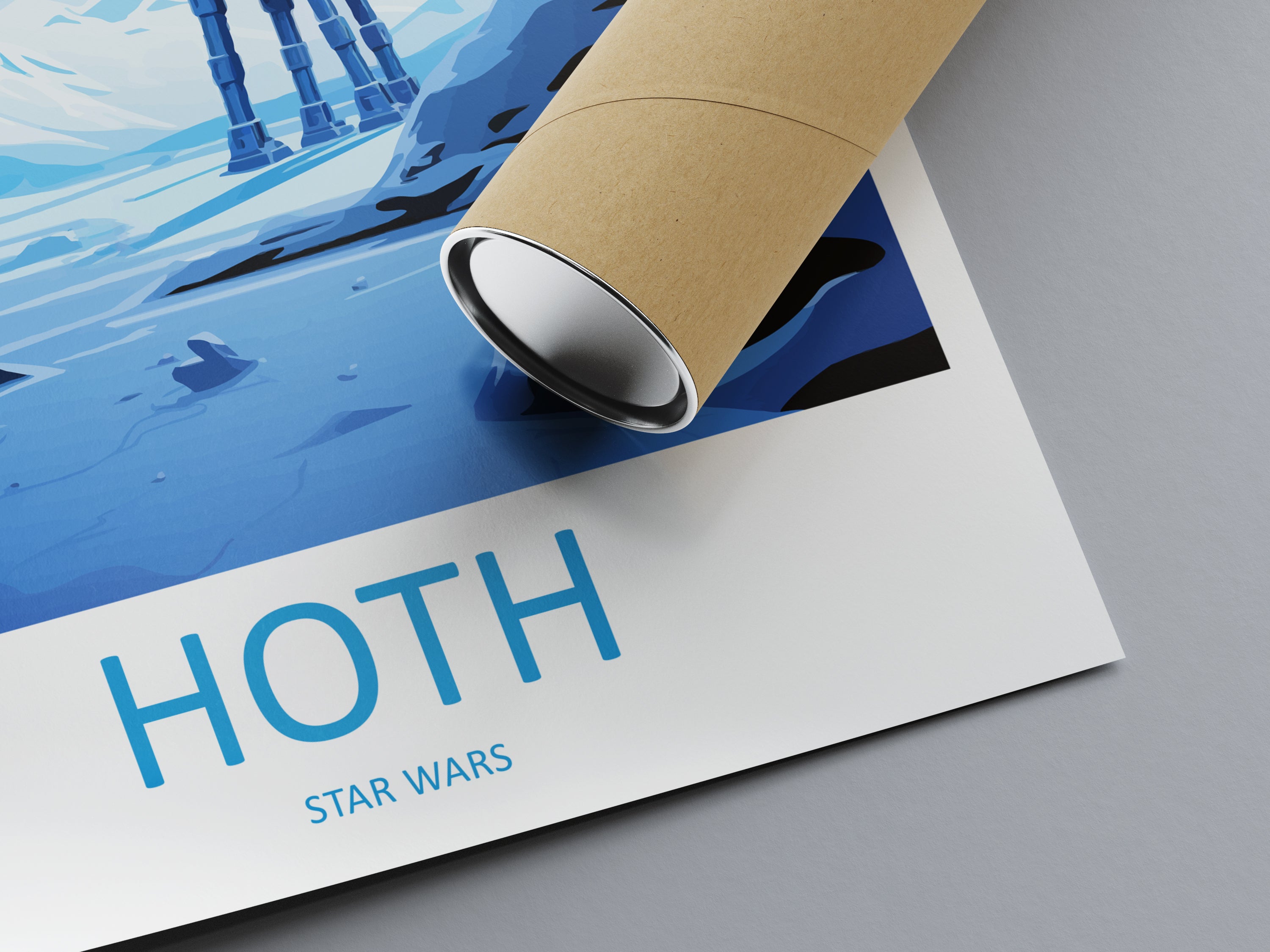 Hoth Travel Print Wall Art Hoth Wall Hanging Home Décor Hoth Gift Art Lovers Wall Art ATAT Travel Print