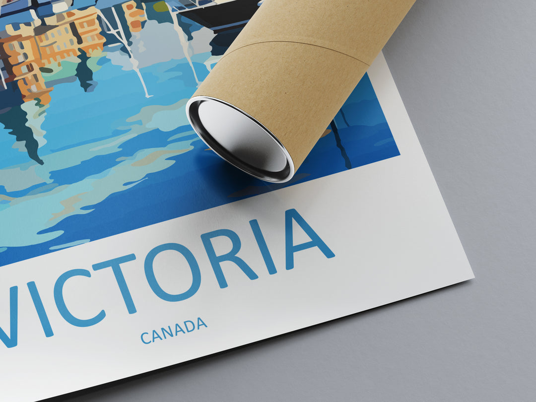 Victoria Canada Travel Poster
