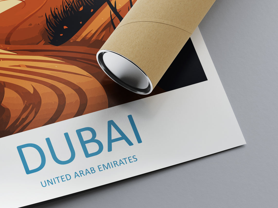 Dubai UAE Travel Poster