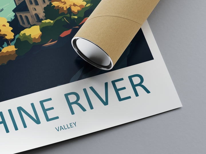 Rhine River Valley Germany Travel Poster