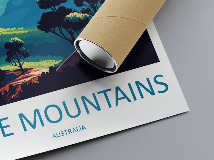 Blue Mountains Australia Travel Poster