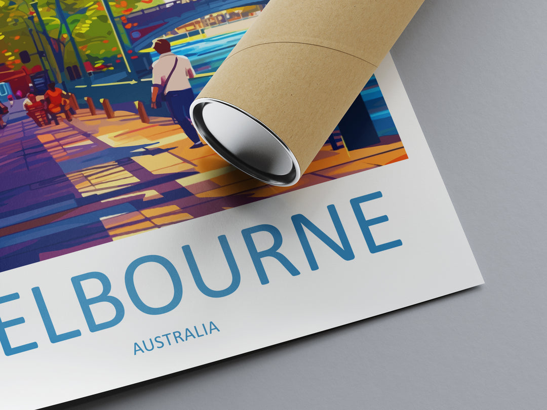 Melbourne Australia Travel Poster