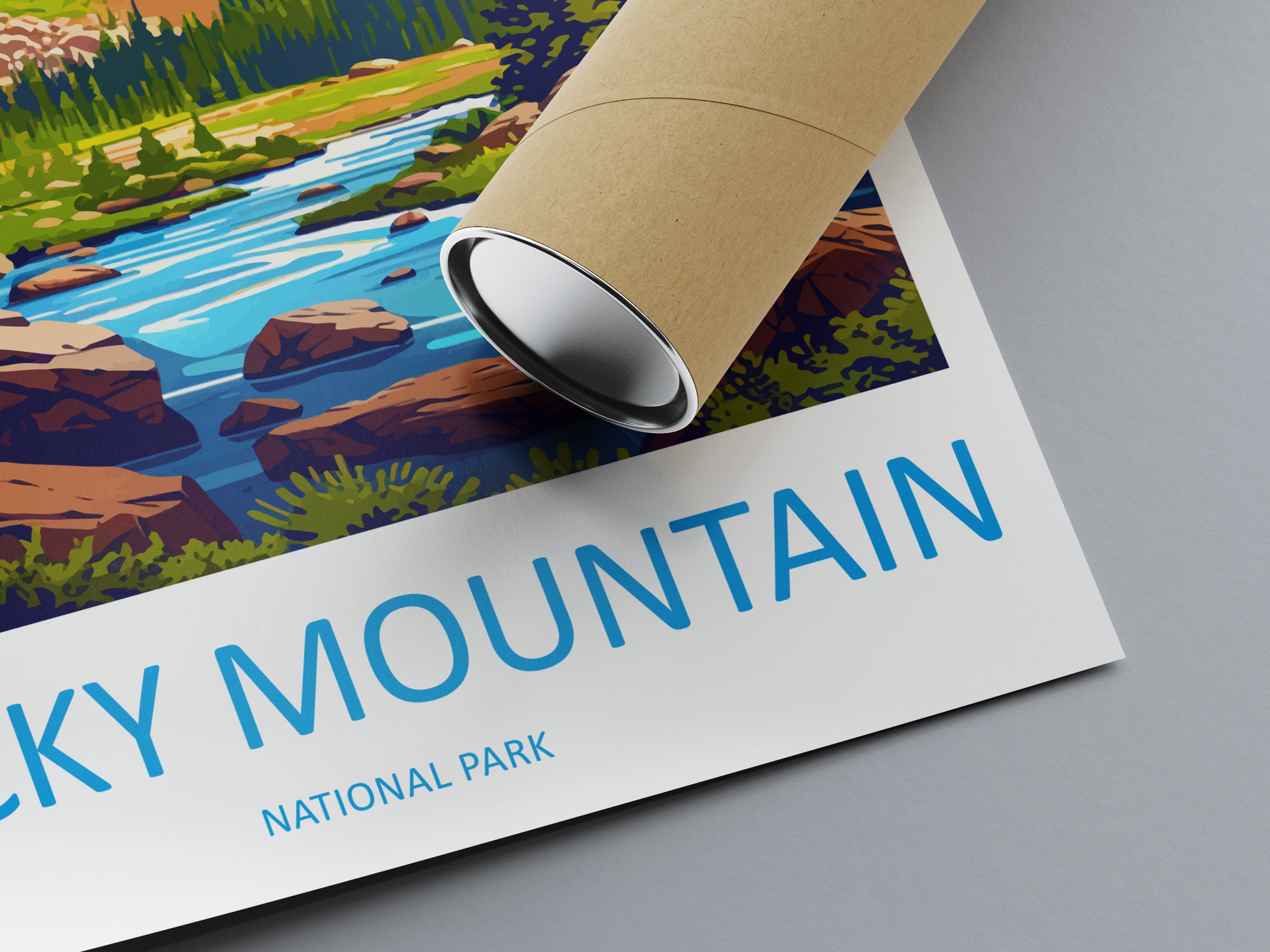 Rocky Mountain US National Park Travel Print