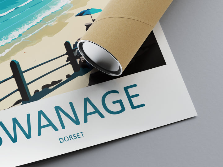 Swanage England Travel Poster