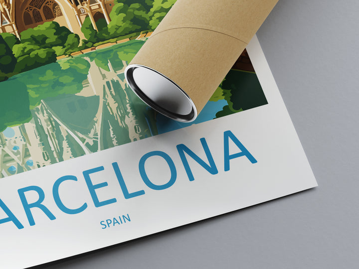 Barcelona Spain Travel Poster