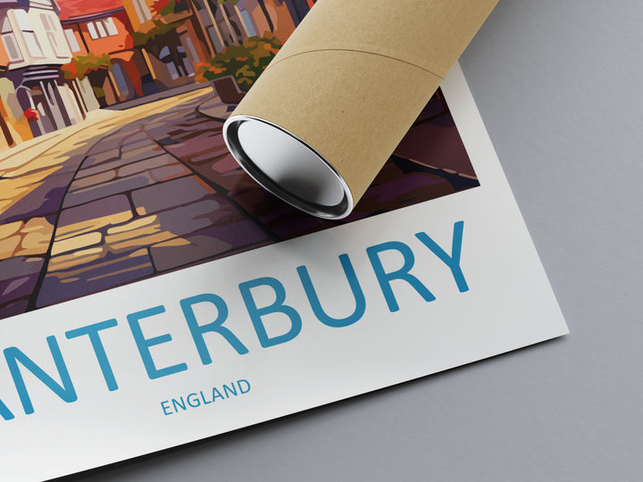 Canterbury England Travel Poster