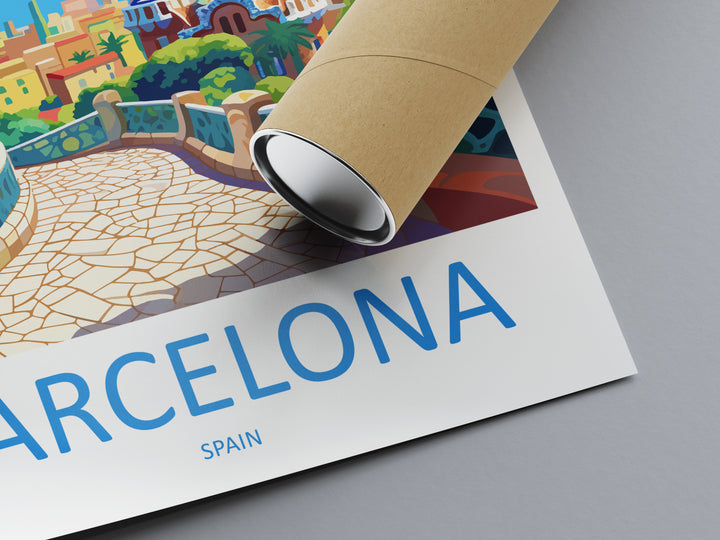 Barcelona Spain Travel Poster