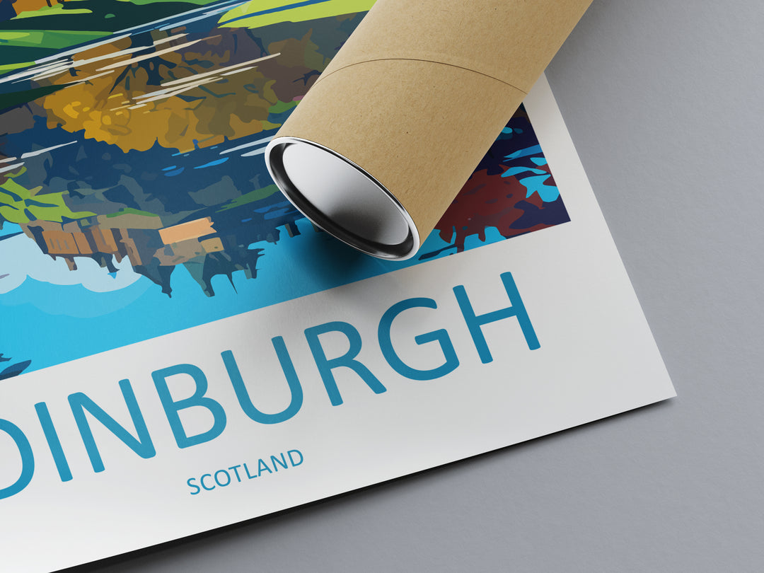 Edinburgh Castle Scotland Travel Poster