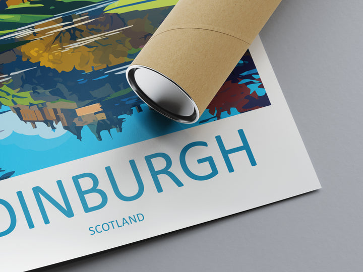 Edinburgh Castle Scotland Travel Poster