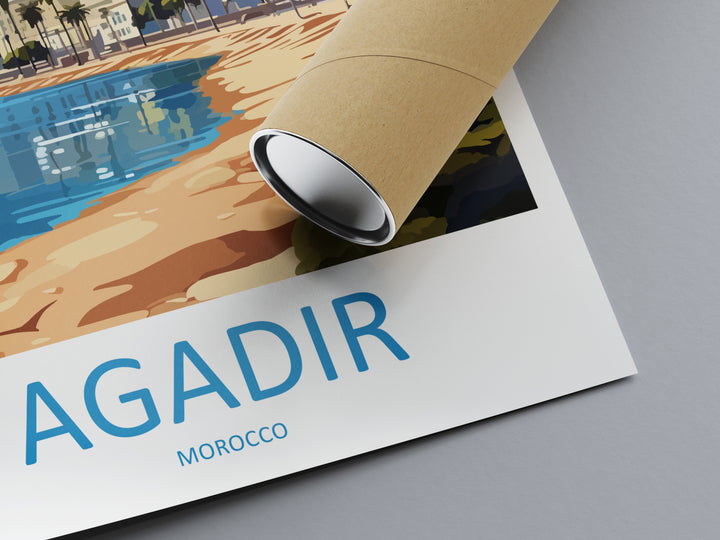 Agadir Morroco Travel Poster
