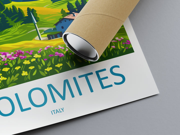 Dolomites Italy Travel Poster