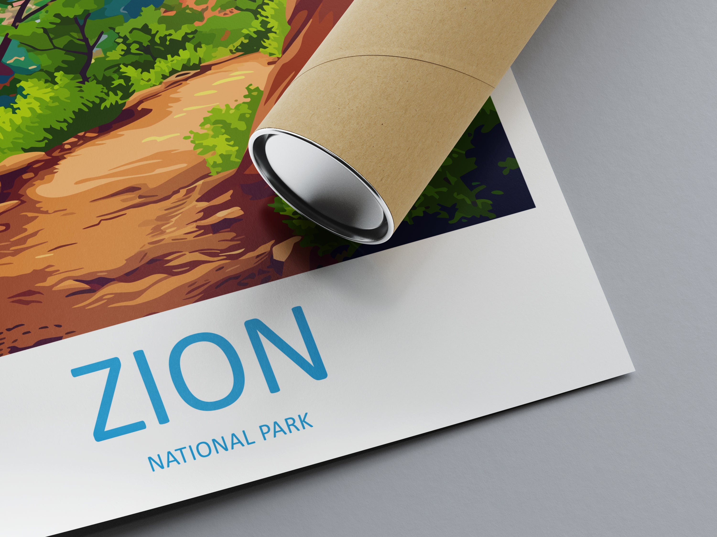 Zion US National Park Travel Print