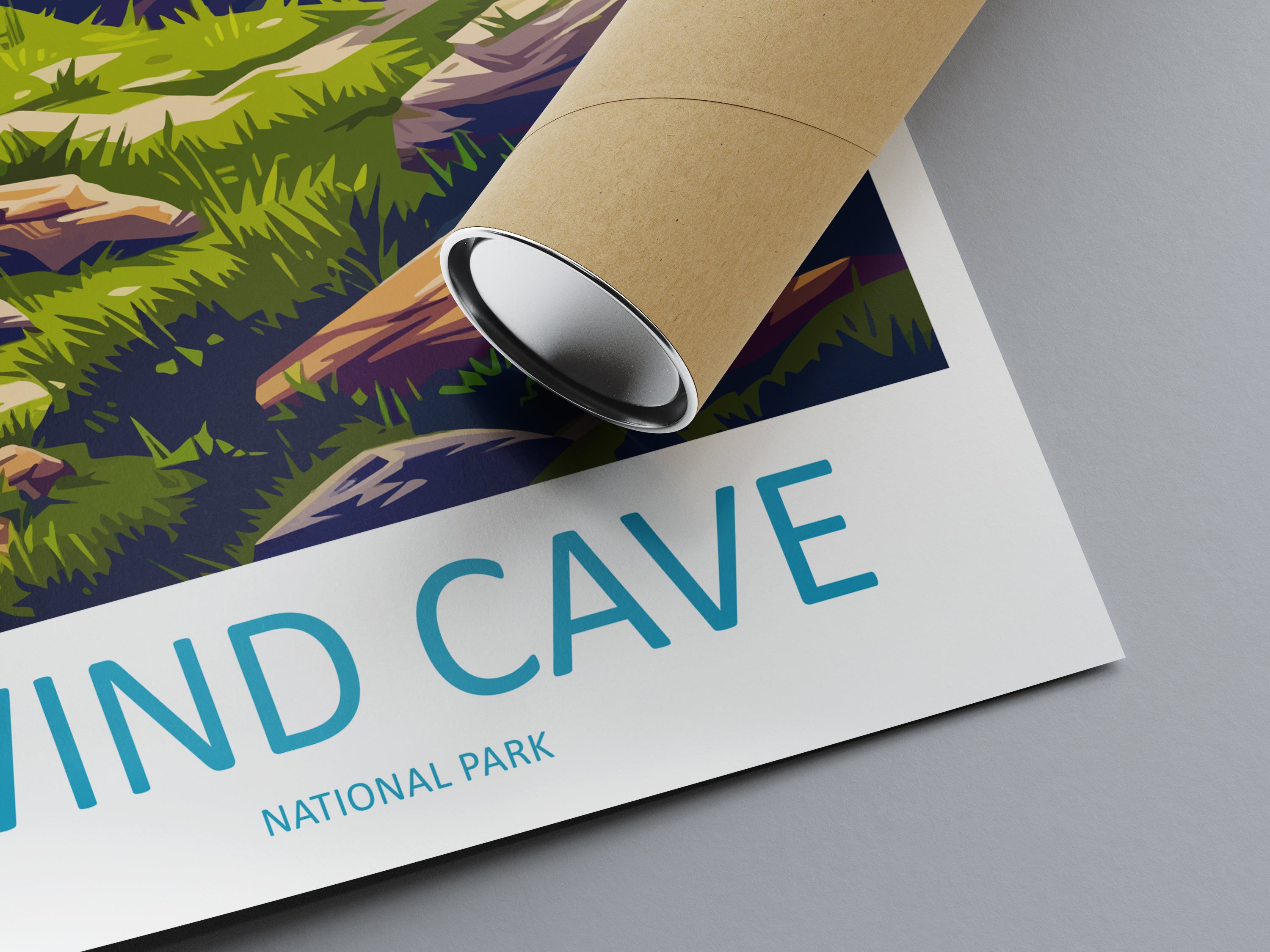 Wind Cave US National Park Travel Print