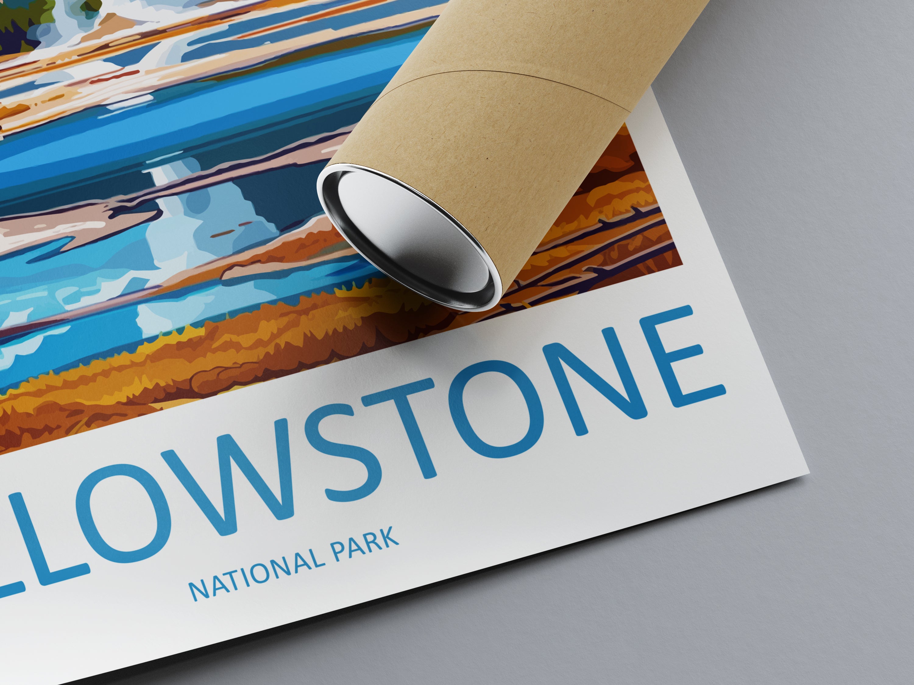 Yellowstone US National Park Travel Print