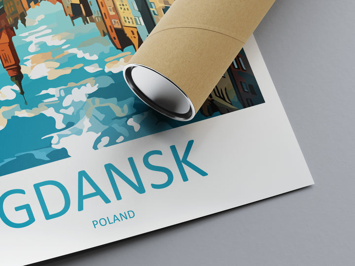 Gdansk Poland Travel Poster