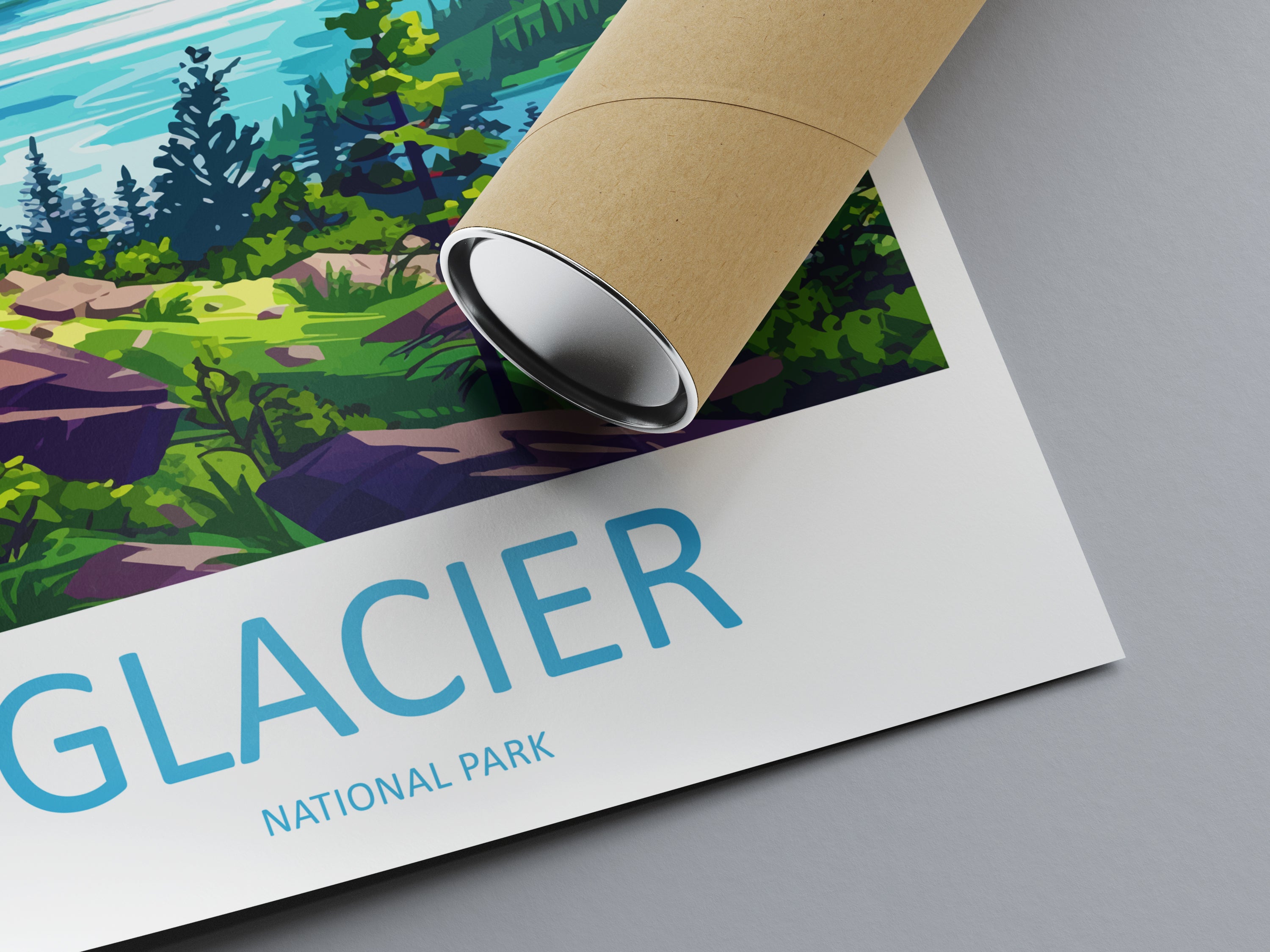 Glacier US National Park Travel Print