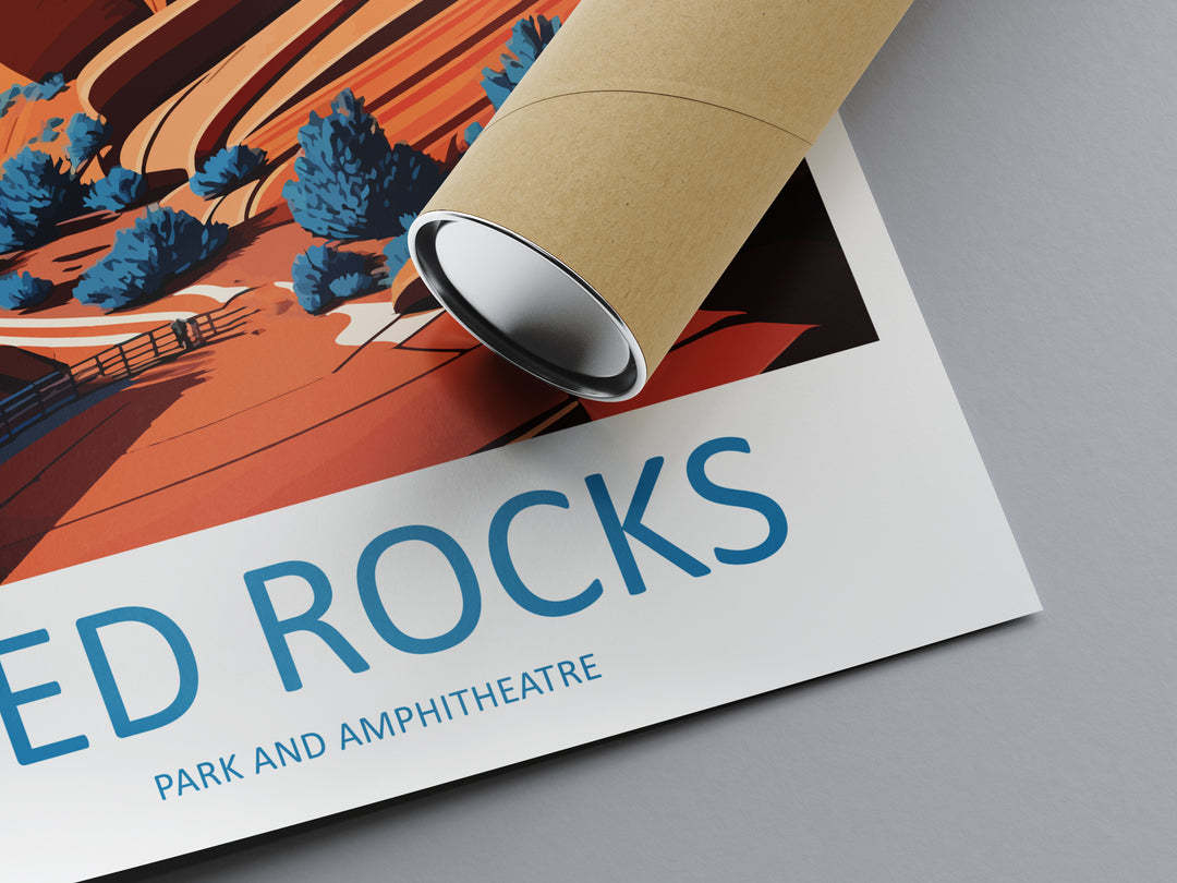 Red Rocks Park And Amphitheatre USA Travel Poster