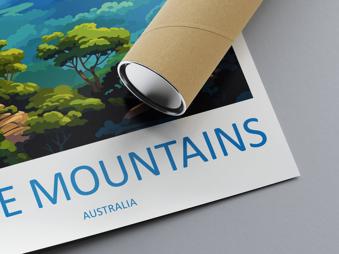 Blue Mountains Australia Travel Poster