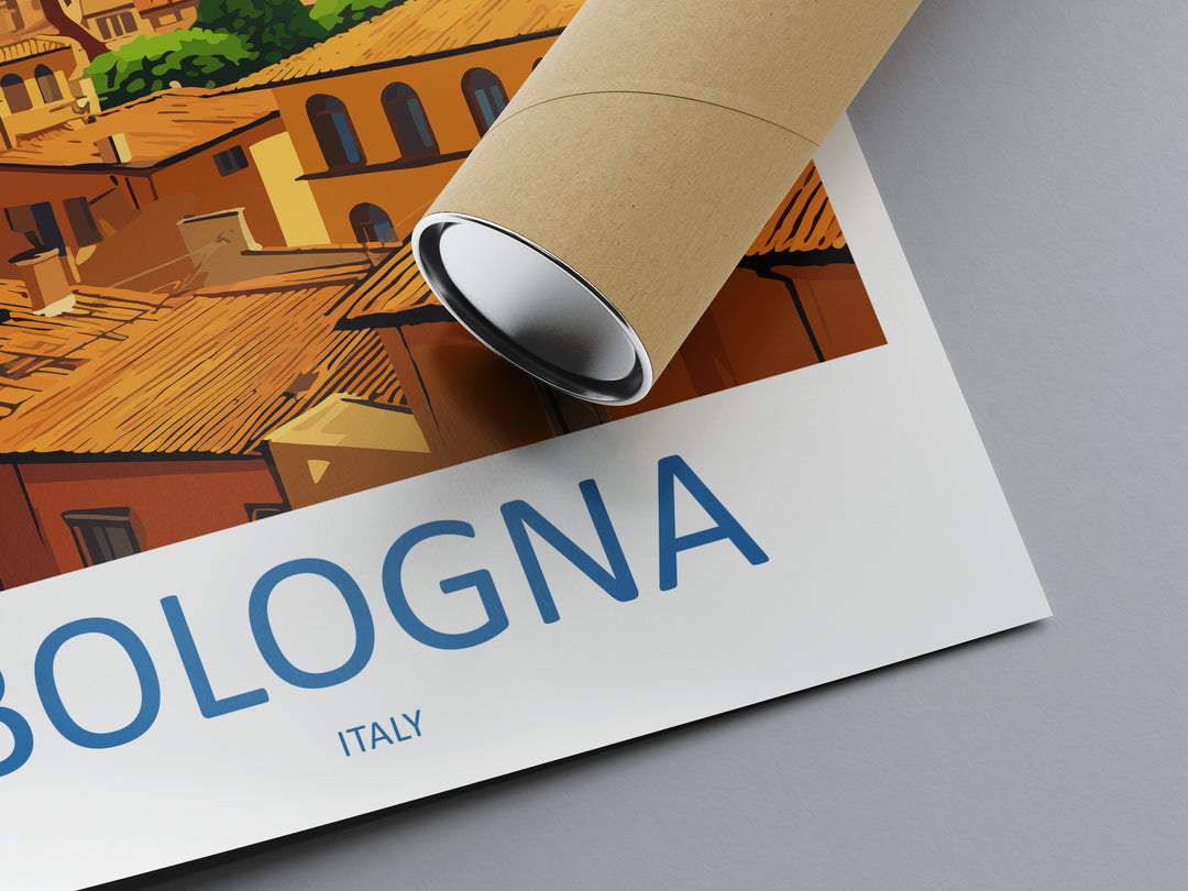 Bologna Italy Travel Poster