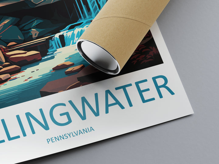 Fallingwater USA Travel Poster