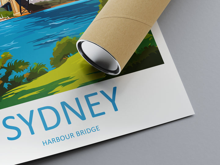 Sydney Harbour Bridge Australia Travel Poster