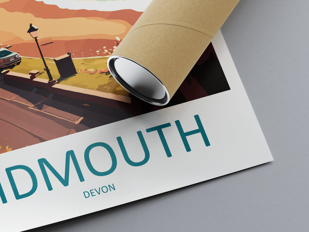 Sidmouth England Travel Poster