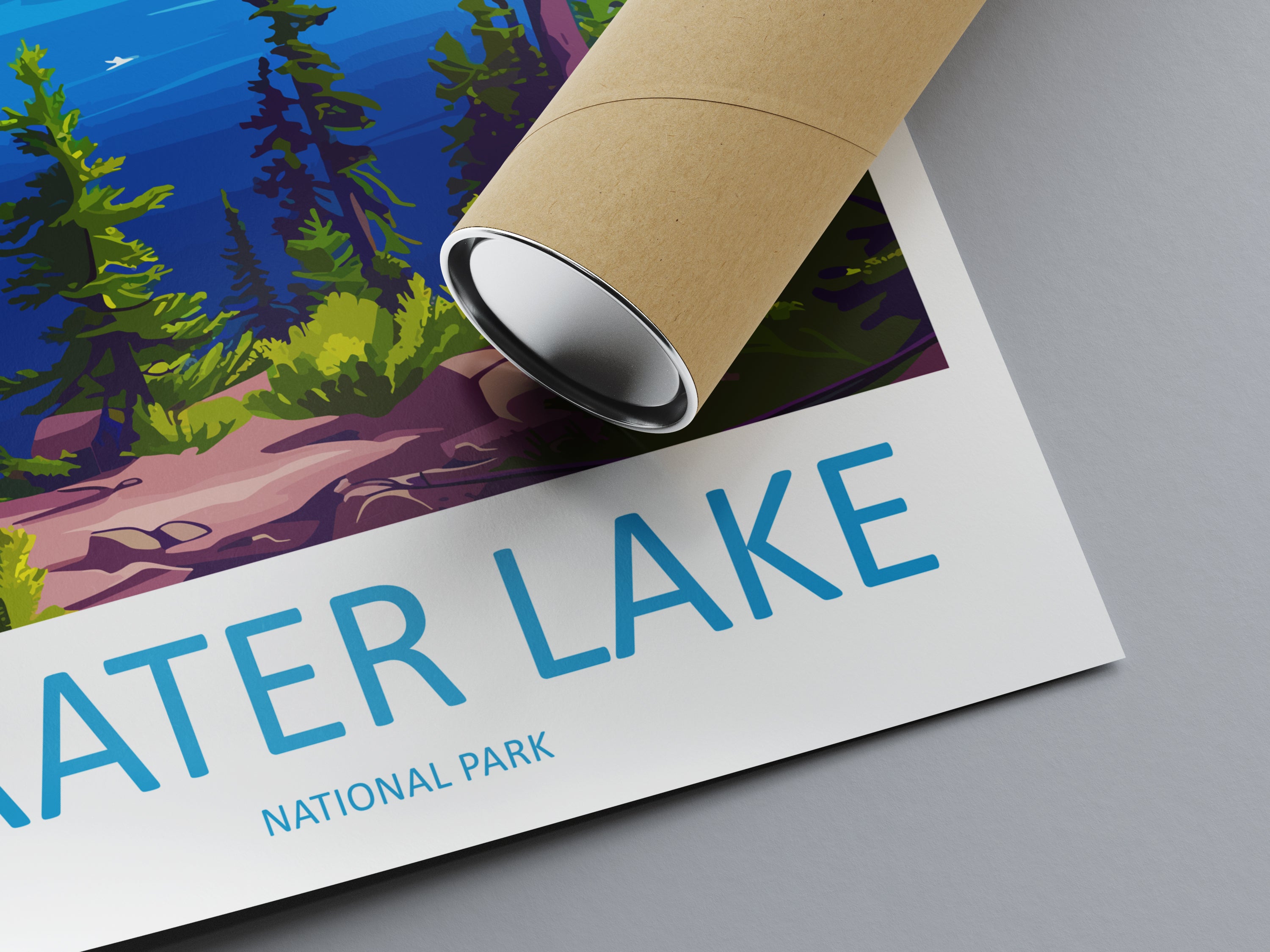 Crater Lake US National Park Travel Print