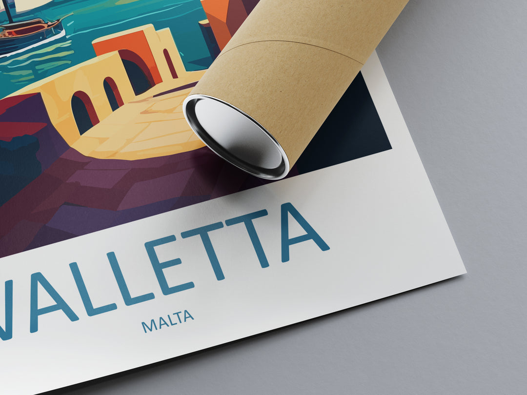 Valletta Malta Travel Poster