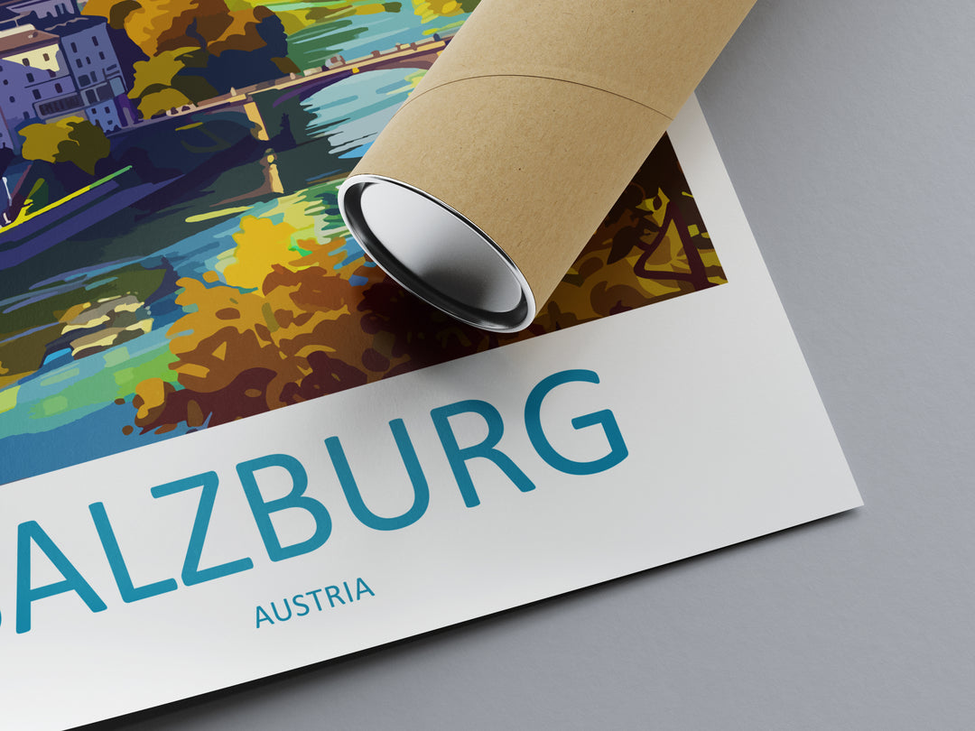 Salzburg Austria Travel Poster