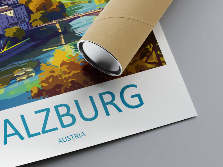 Salzburg Austria Travel Poster